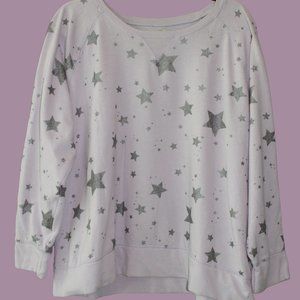 Pink Crew neck with Silver Stars